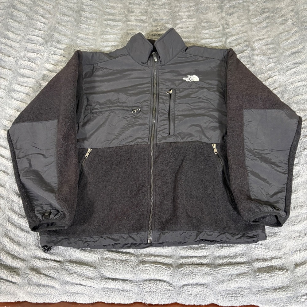 The North Face Denali Full Zip Polartec Fleece Jacket Mens Medium Black AT298